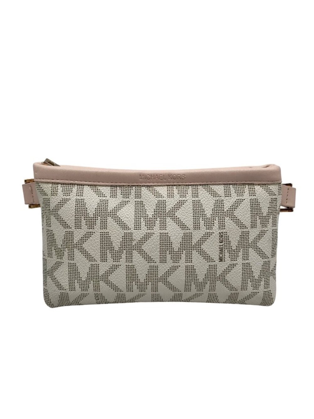 Michael Kors Vanilla & Pink Canvas Beltwaist Bag